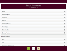 Tablet Screenshot of hotel-hanseport.de